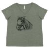 Curvy Collection Women's Fine Jersey V-Neck Tee Thumbnail