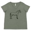 Curvy Collection Women's Fine Jersey V-Neck Tee Thumbnail