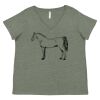 Curvy Collection Women's Fine Jersey V-Neck Tee Thumbnail
