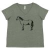 Curvy Collection Women's Fine Jersey V-Neck Tee Thumbnail