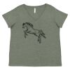 Curvy Collection Women's Fine Jersey V-Neck Tee Thumbnail