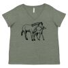 Curvy Collection Women's Fine Jersey V-Neck Tee Thumbnail