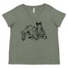 Curvy Collection Women's Fine Jersey V-Neck Tee Thumbnail
