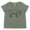 Curvy Collection Women's Fine Jersey V-Neck Tee Thumbnail