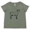 Curvy Collection Women's Fine Jersey V-Neck Tee Thumbnail