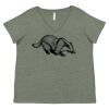 Curvy Collection Women's Fine Jersey V-Neck Tee Thumbnail