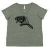 Curvy Collection Women's Fine Jersey V-Neck Tee Thumbnail