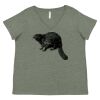 Curvy Collection Women's Fine Jersey V-Neck Tee Thumbnail