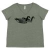 Curvy Collection Women's Fine Jersey V-Neck Tee Thumbnail