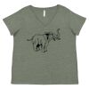 Curvy Collection Women's Fine Jersey V-Neck Tee Thumbnail