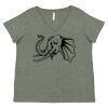 Curvy Collection Women's Fine Jersey V-Neck Tee Thumbnail