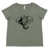 Curvy Collection Women's Fine Jersey V-Neck Tee Thumbnail