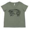 Curvy Collection Women's Fine Jersey V-Neck Tee Thumbnail