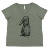 Curvy Collection Women's Fine Jersey V-Neck Tee Thumbnail