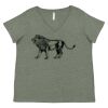 Curvy Collection Women's Fine Jersey V-Neck Tee Thumbnail