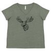 Curvy Collection Women's Fine Jersey V-Neck Tee Thumbnail