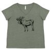 Curvy Collection Women's Fine Jersey V-Neck Tee Thumbnail