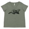 Curvy Collection Women's Fine Jersey V-Neck Tee Thumbnail