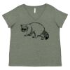 Curvy Collection Women's Fine Jersey V-Neck Tee Thumbnail