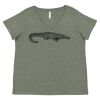 Curvy Collection Women's Fine Jersey V-Neck Tee Thumbnail