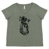 Curvy Collection Women's Fine Jersey V-Neck Tee Thumbnail