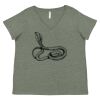 Curvy Collection Women's Fine Jersey V-Neck Tee Thumbnail