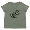 Curvy Collection Women's Fine Jersey V-Neck Tee Thumbnail