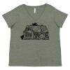 Curvy Collection Women's Fine Jersey V-Neck Tee Thumbnail