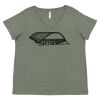 Curvy Collection Women's Fine Jersey V-Neck Tee Thumbnail