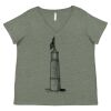 Curvy Collection Women's Fine Jersey V-Neck Tee Thumbnail