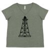 Curvy Collection Women's Fine Jersey V-Neck Tee Thumbnail