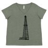 Curvy Collection Women's Fine Jersey V-Neck Tee Thumbnail