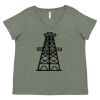 Curvy Collection Women's Fine Jersey V-Neck Tee Thumbnail