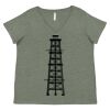 Curvy Collection Women's Fine Jersey V-Neck Tee Thumbnail