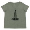 Curvy Collection Women's Fine Jersey V-Neck Tee Thumbnail