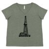 Curvy Collection Women's Fine Jersey V-Neck Tee Thumbnail