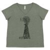 Curvy Collection Women's Fine Jersey V-Neck Tee Thumbnail