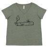 Curvy Collection Women's Fine Jersey V-Neck Tee Thumbnail