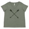 Curvy Collection Women's Fine Jersey V-Neck Tee Thumbnail