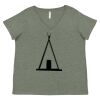 Curvy Collection Women's Fine Jersey V-Neck Tee Thumbnail