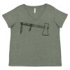 Curvy Collection Women's Fine Jersey V-Neck Tee Thumbnail