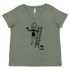 Curvy Collection Women's Fine Jersey V-Neck Tee Thumbnail