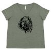 Curvy Collection Women's Fine Jersey V-Neck Tee Thumbnail