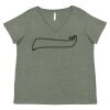 Curvy Collection Women's Fine Jersey V-Neck Tee Thumbnail