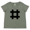 Curvy Collection Women's Fine Jersey V-Neck Tee Thumbnail