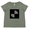 Curvy Collection Women's Fine Jersey V-Neck Tee Thumbnail