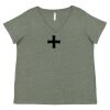 Curvy Collection Women's Fine Jersey V-Neck Tee Thumbnail