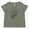 Curvy Collection Women's Fine Jersey V-Neck Tee Thumbnail