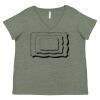 Curvy Collection Women's Fine Jersey V-Neck Tee Thumbnail