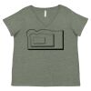 Curvy Collection Women's Fine Jersey V-Neck Tee Thumbnail